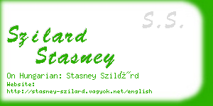 szilard stasney business card